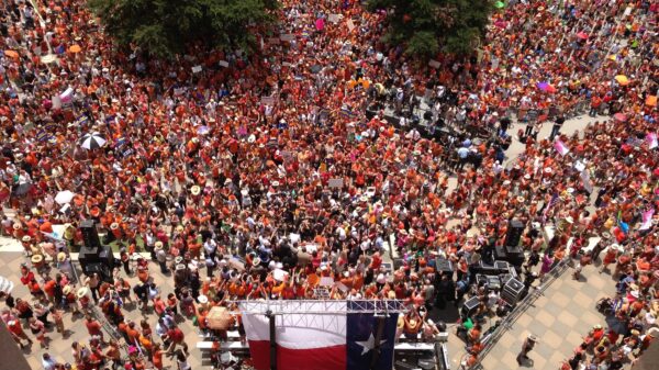 Stand With Texas Women crowd at rally