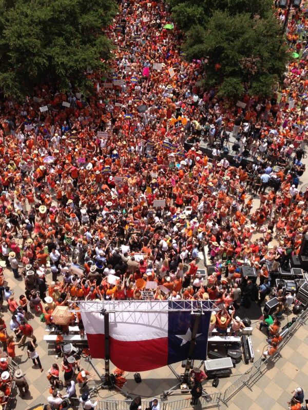 Stand With Texas Women crowd at rally