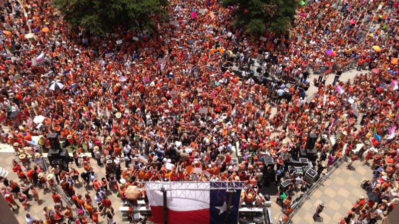 Stand With Texas Women crowd at rally