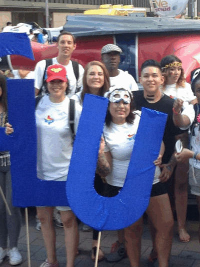 ACLU of Texas volunteers at the pride parade