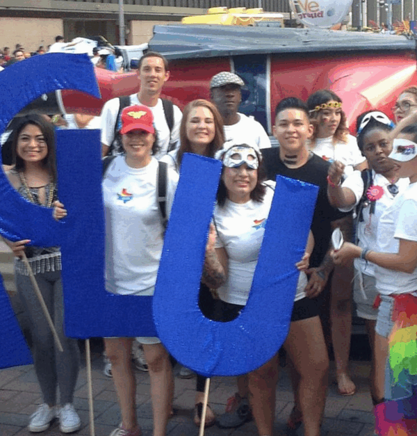 ACLU of Texas volunteers at the pride parade