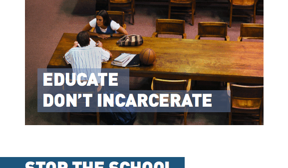 Cover of stop the school to prison pipeline booklet