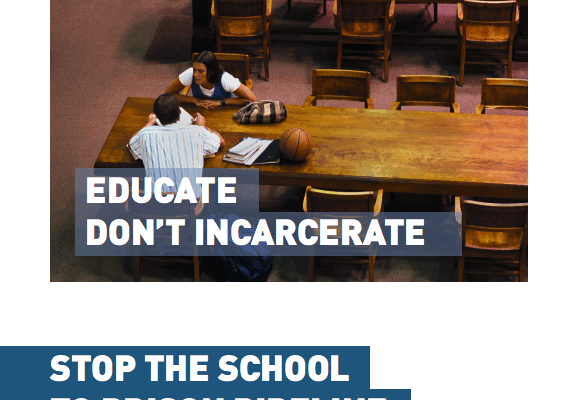 Cover of stop the school to prison pipeline booklet