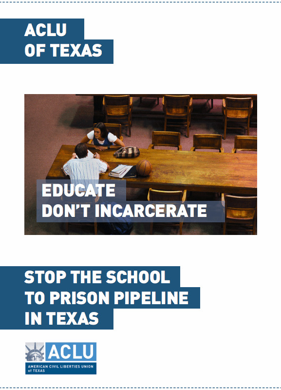 Cover of stop the school to prison pipeline booklet