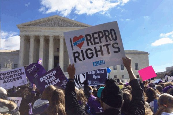 Abortion protest at the Supreme Court