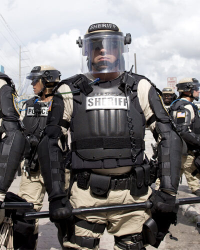 Sheriff's deputies in tactical gear