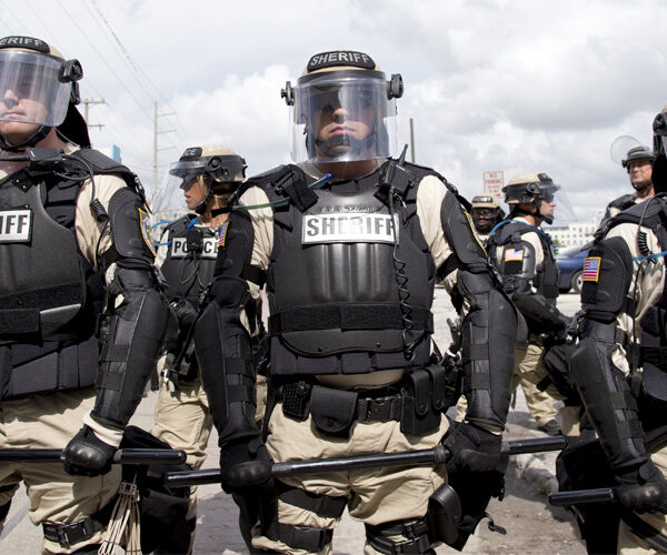 Sheriff's deputies in tactical gear