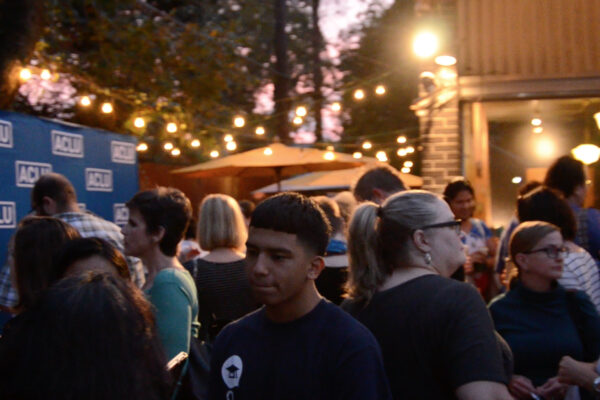 Group of supporters at event