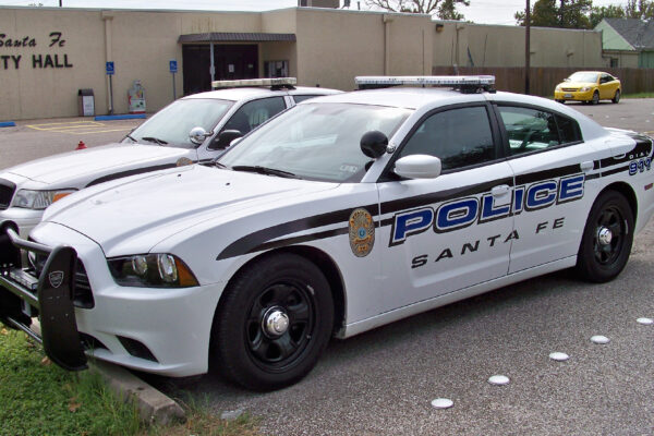 Two Santa Fe Police cruisers