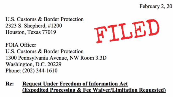FOIA document with 'Filed' graphic