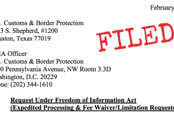 FOIA document with 'Filed' graphic
