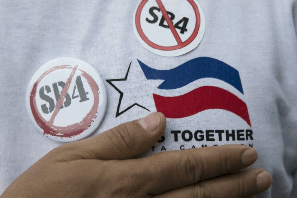 Anti-Senate Bill 4 Protester