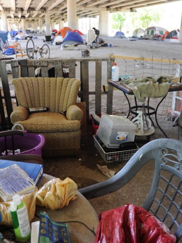 Houston Homeless Encampment photo by Burnell McCray