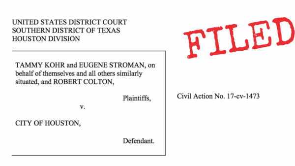 Screen Shot of filed complaint