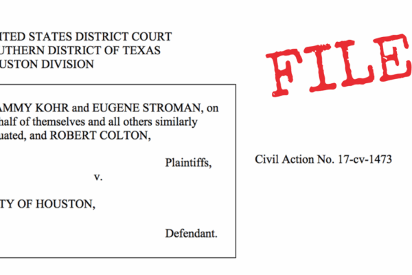 Screen Shot of filed complaint