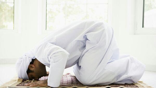 Muslim man in prayer