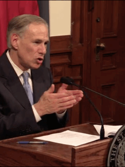 Image of Gov. Abbott announcing special legislative session