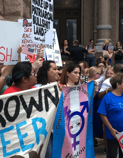 protestors rally against a special session