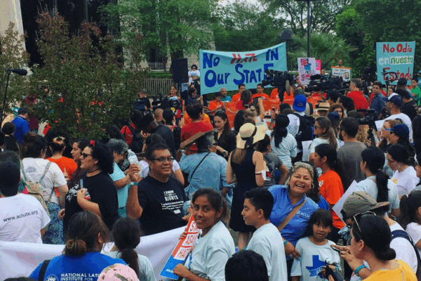 Rally outside of San Antonio courthouse