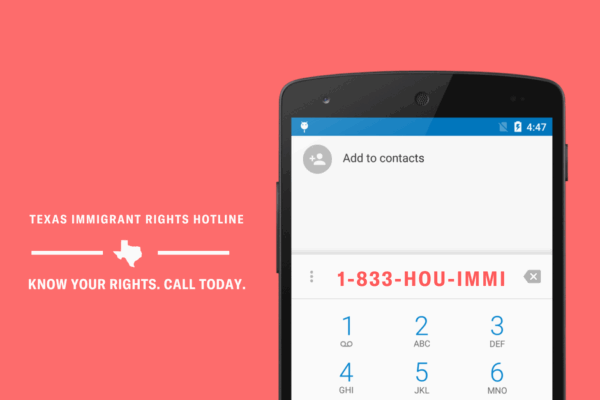 Immigrant Rights hotline image