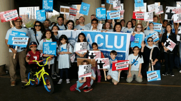 ACLU of Texas supporters at MLK parade in Houston