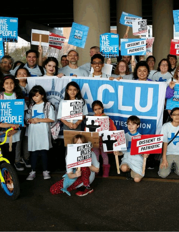 ACLU of Texas supporters at MLK parade in Houston