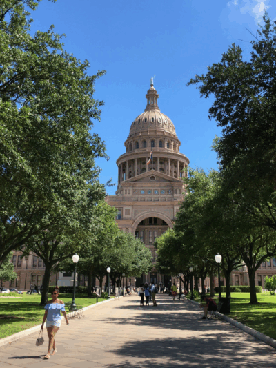 Texas Capitol front lawn