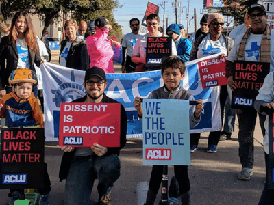 ACLU supporters at MLK march
