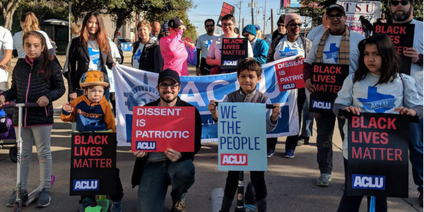 ACLU supporters at MLK march