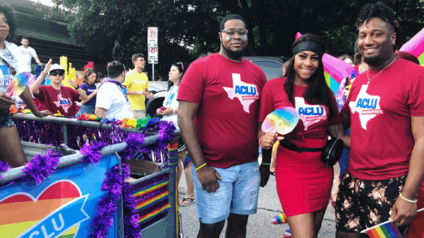 ACLU of Texas supporters at Houston Pride Parade