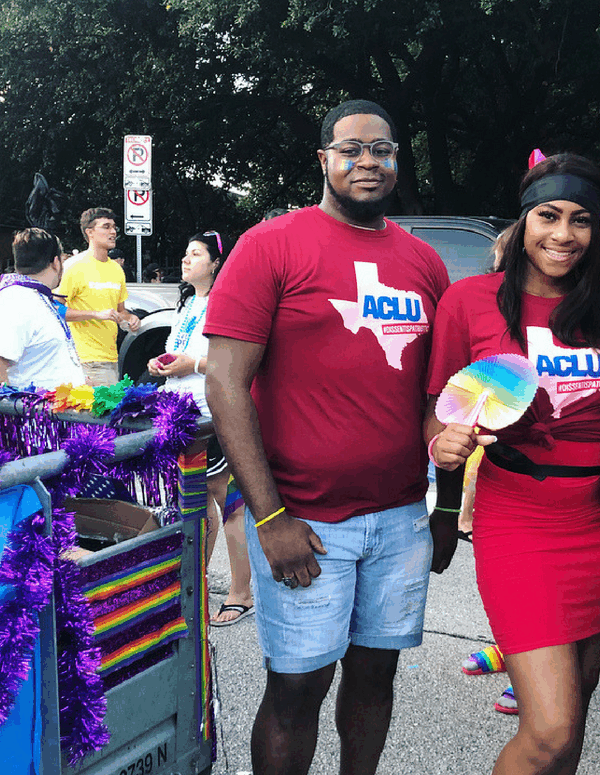 ACLU of Texas supporters at Houston Pride Parade