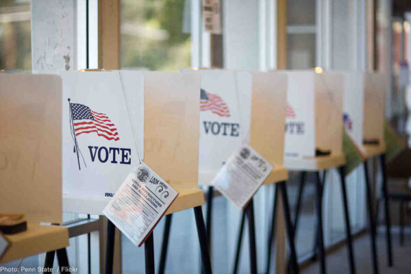 stock photo of Voting booths