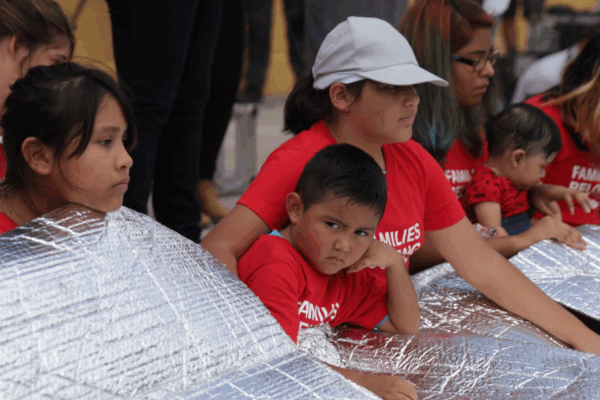 Kid at rally in Brownsville, Texas