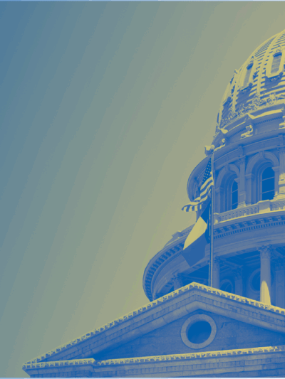 Texas Capitol blue yellow halftone