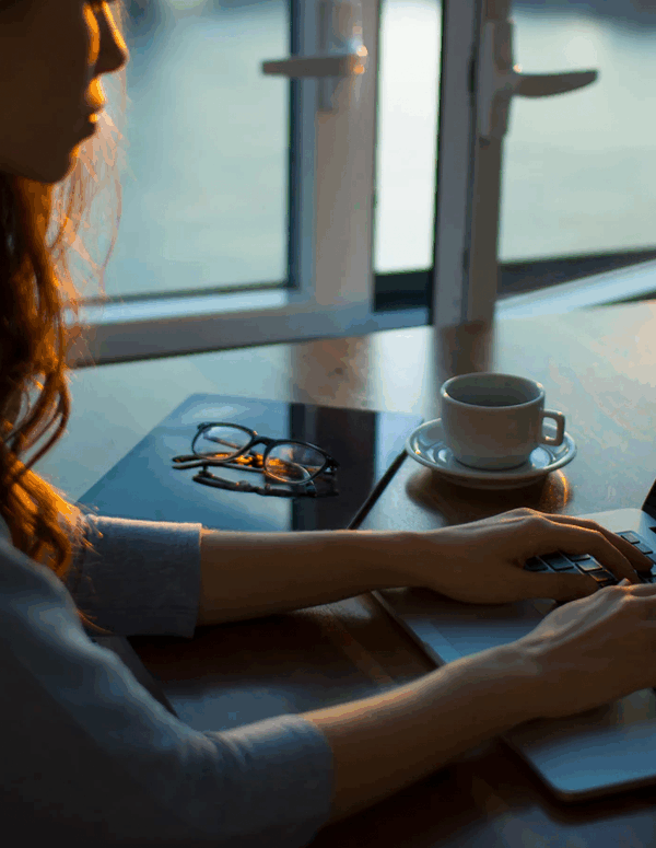 Woman working from home