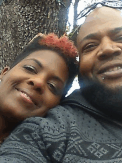 Photo of Lewis Conway, Jr. with his wife in San Antonio