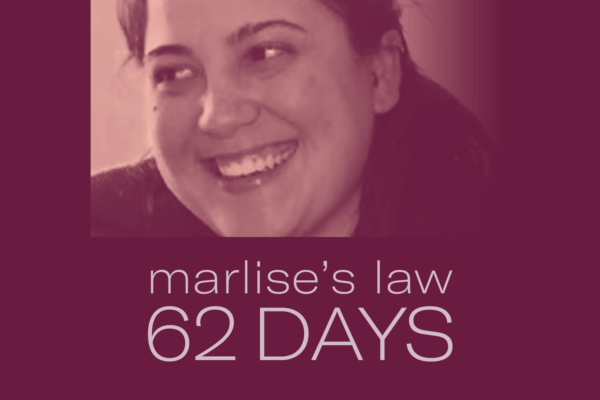 Image of Marlise Munoz smiling with the words Marlise's law 62 days below it