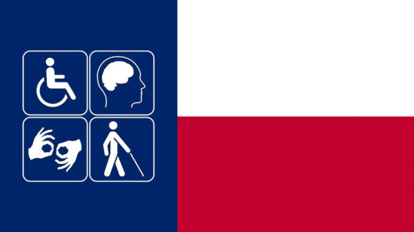 Disability pride month + Texas state flag