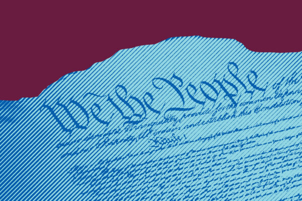 An image of "We The People" in the preamble of the Constitution