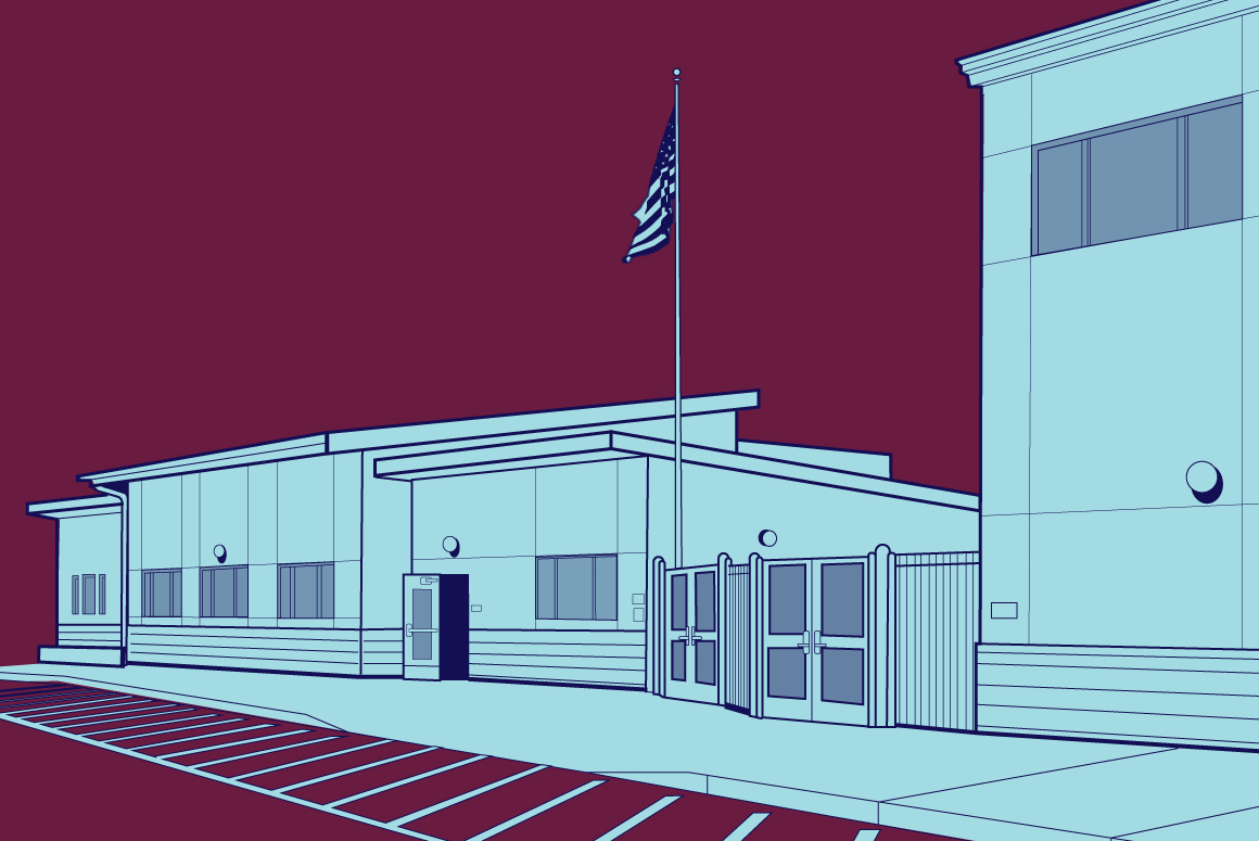 Graphic image of a school