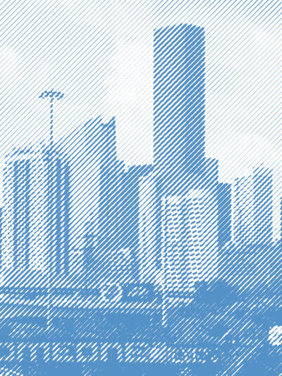 Outline of the Houston downtown skyline