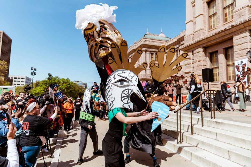 Giant Puppets Rally for Immigrants at the Texas Capitol - ACLU of Texas