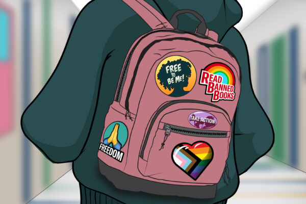 backpack with patches