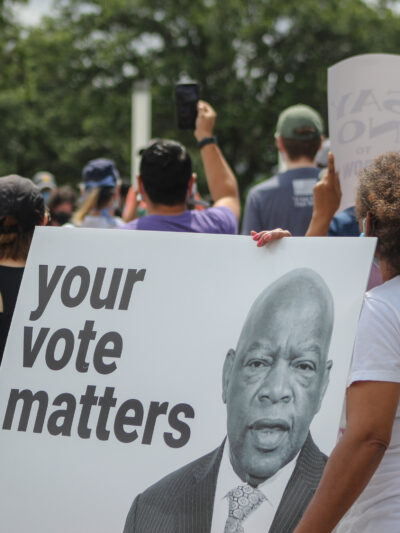 a sign that reads your vote matters
