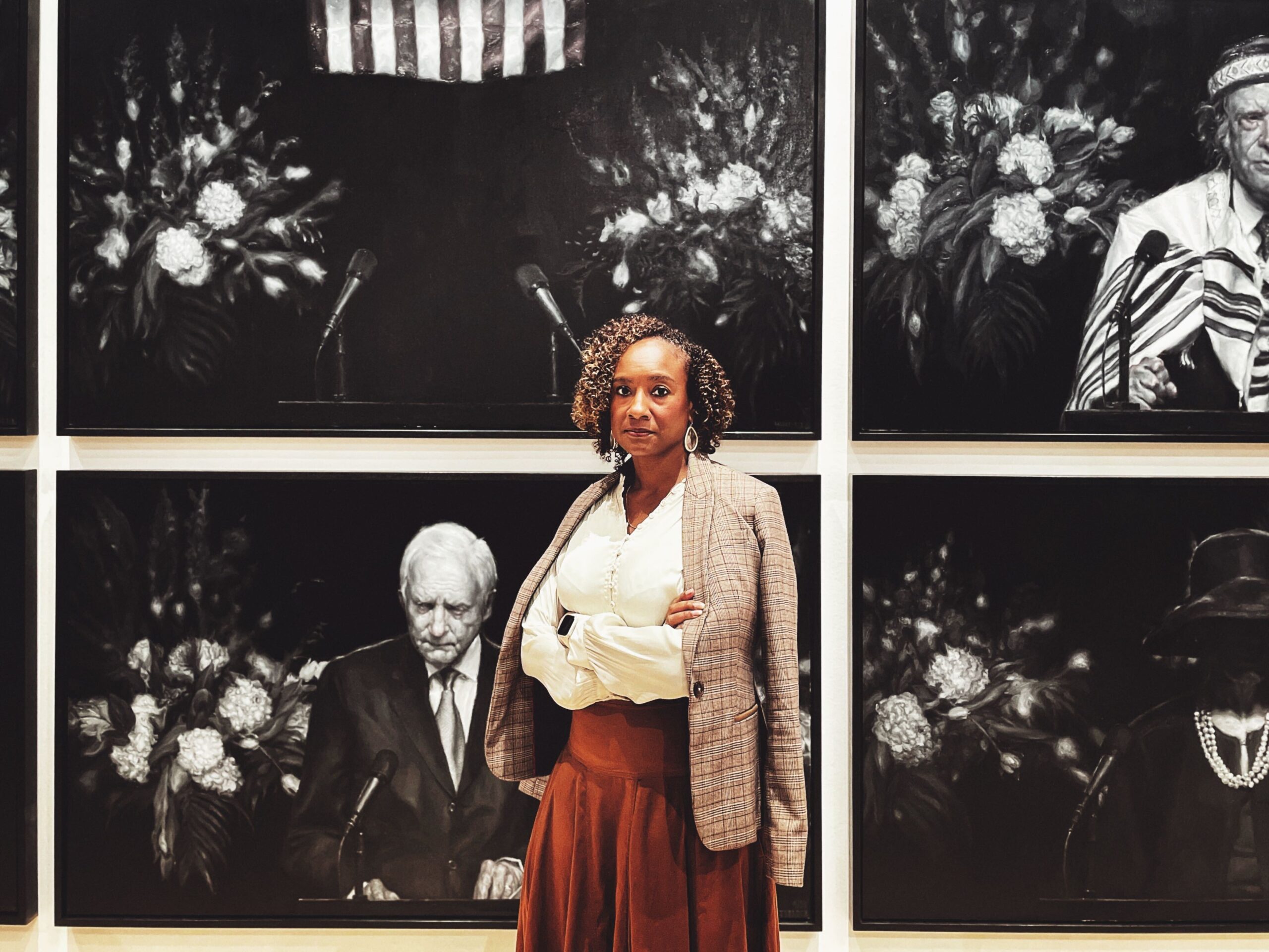 Oni K. Blair at the Vincent Valdez exhibit at the Contemporary Arts Museum Houston