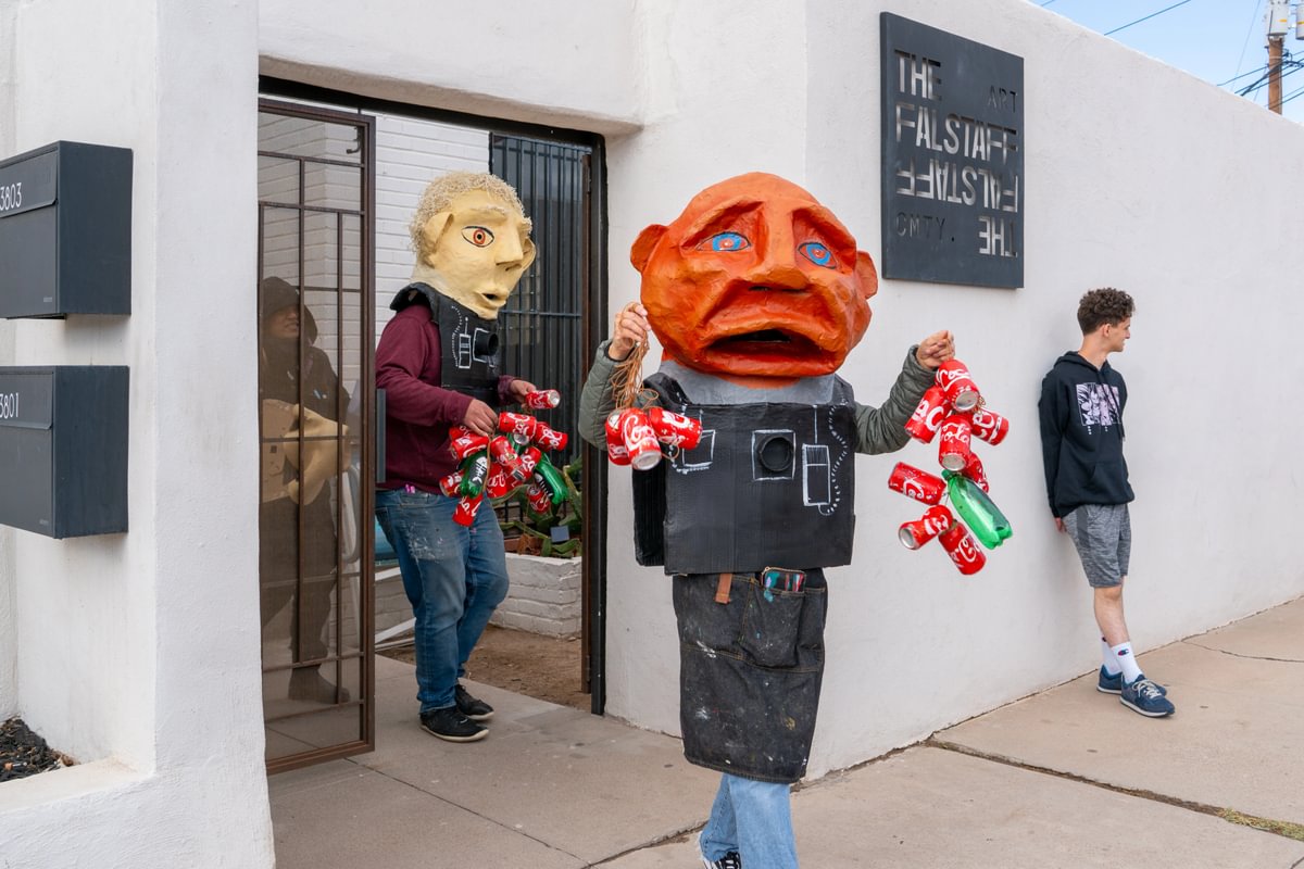 Giant puppets at The Falstaff in El Paso