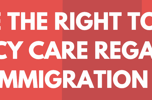 image that reads "you have the right to recieve emergency care regardless of your immigration status."