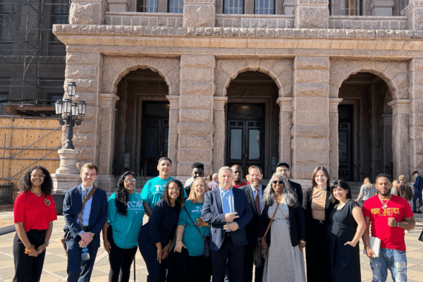 Pictured are people who participated in the press conference about bail reform.