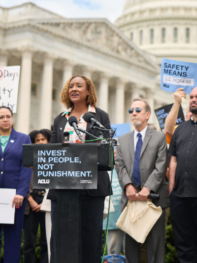 Oni K. Blair in front of the U.S. Capitol