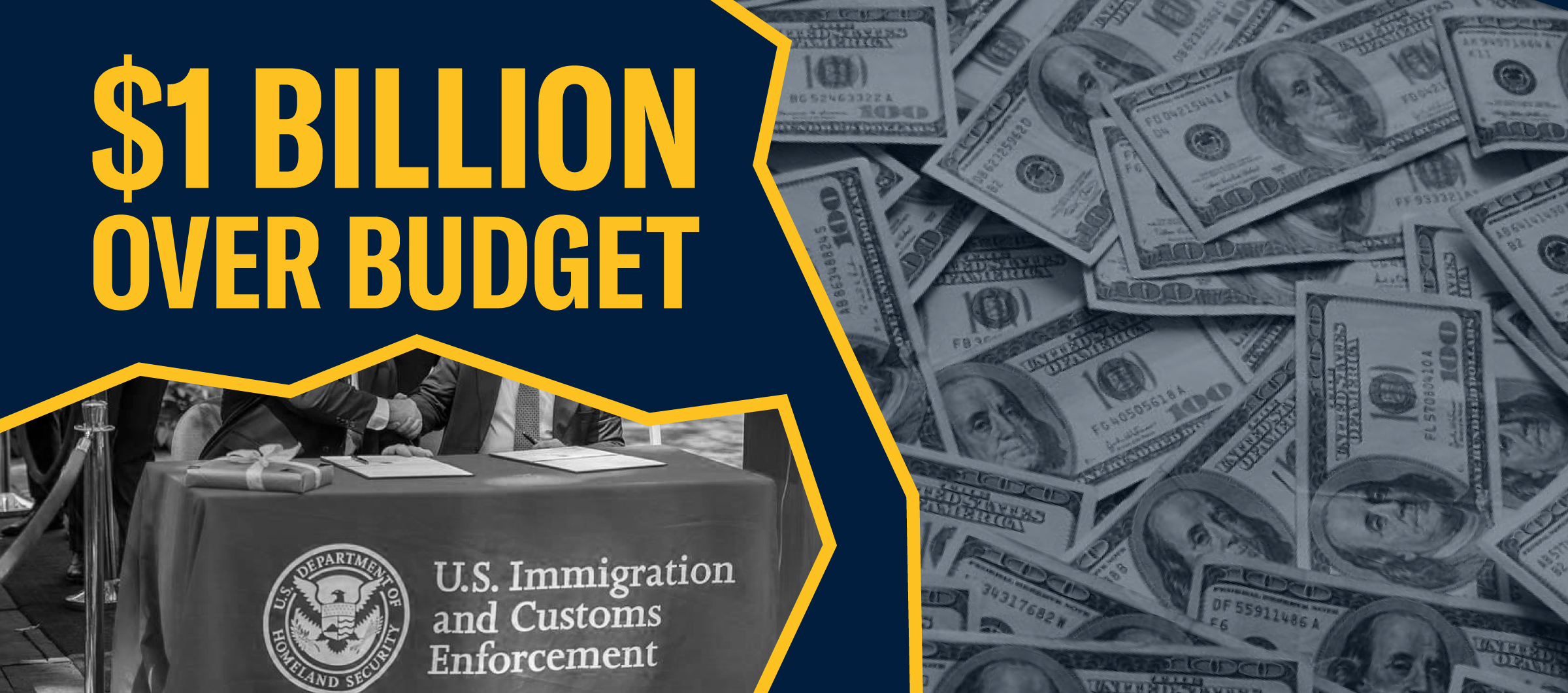 ICE is $1 billion over budget